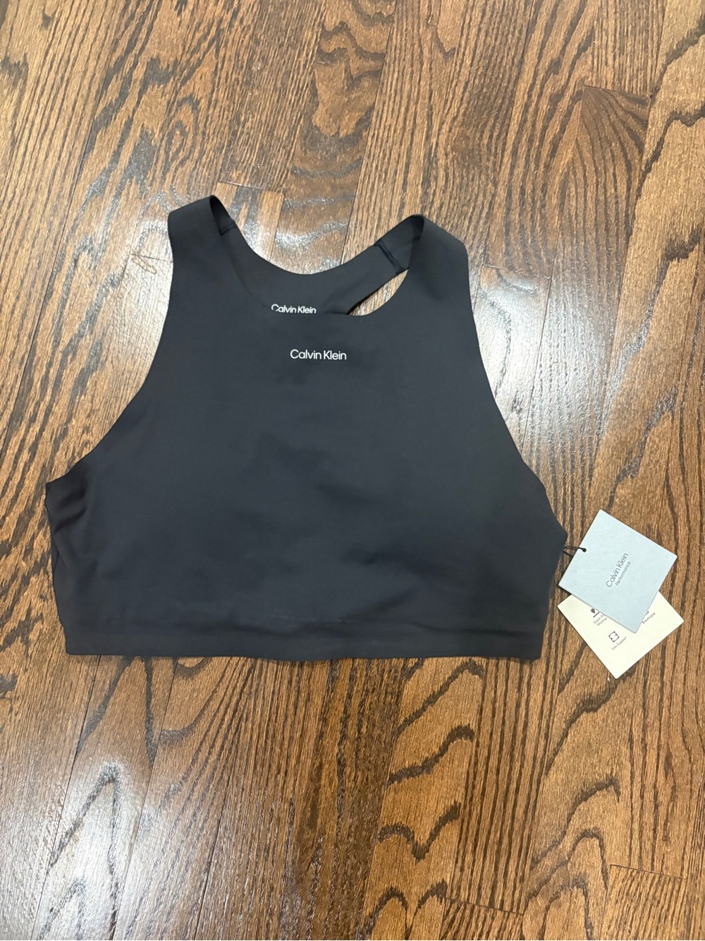 Calvin Klein Black Performance Scoop Neck Tank